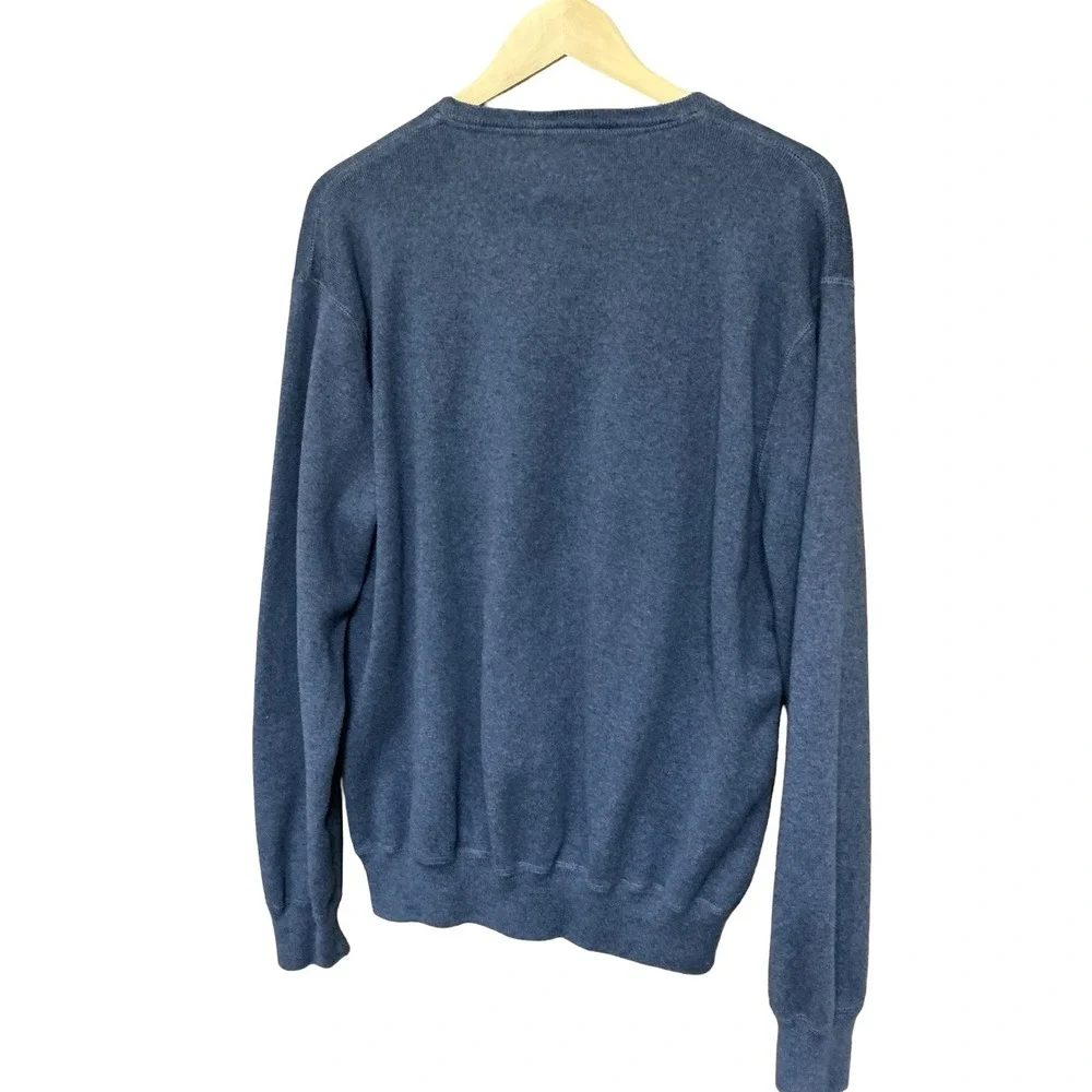 Vintage Polo Ralph Lauren Sweater Mens X-Large Blue W Maroon Pony Woven Pullover